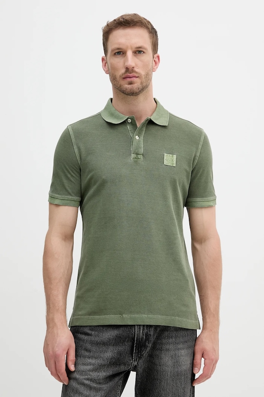 

Хлопковая поло United Colors Of Benetton, зеленый
