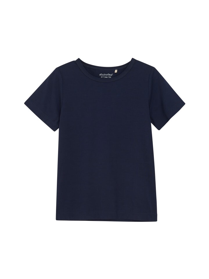 

Футболка Minymo T-Shirt MIBlouse SS 5214 lässiges alltags T-Shirt, синий