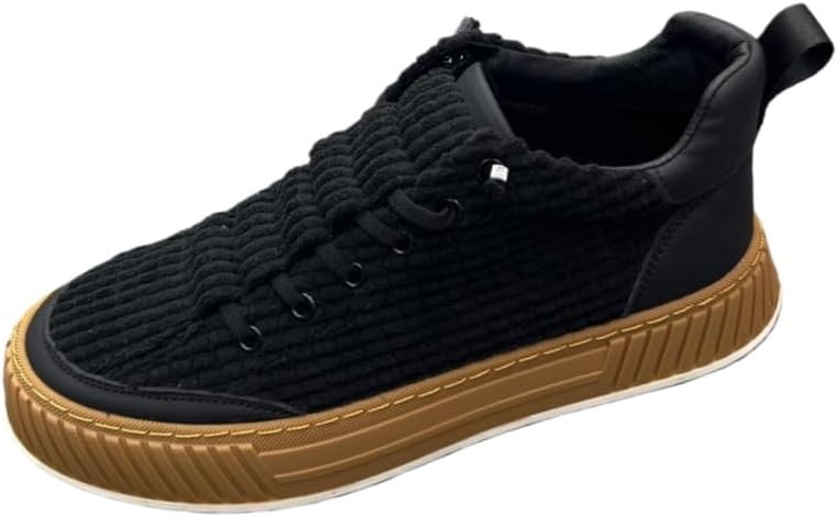 

Кроссовки Clolinde Casual Low Top для мужчин- удобный верх, легкий для ношения на свежем воздухе и повседневной ношению, черный