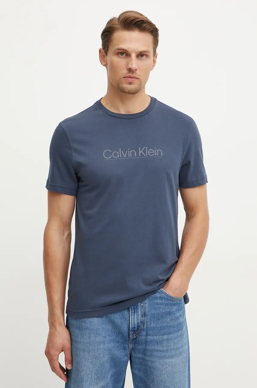 

Хлопковая футболка Calvin Klein, темно-синий