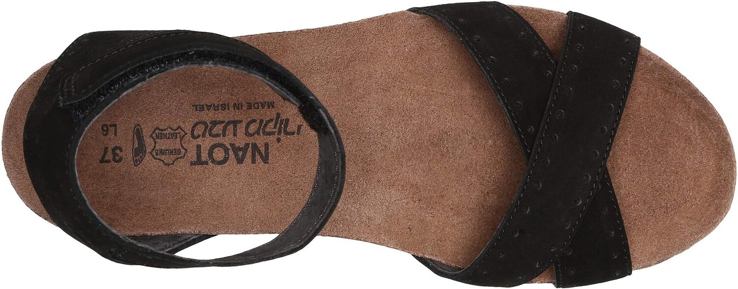 Босоножки Wand Naot, цвет Black Velvet Nubuck/Glass Brown — фото 2