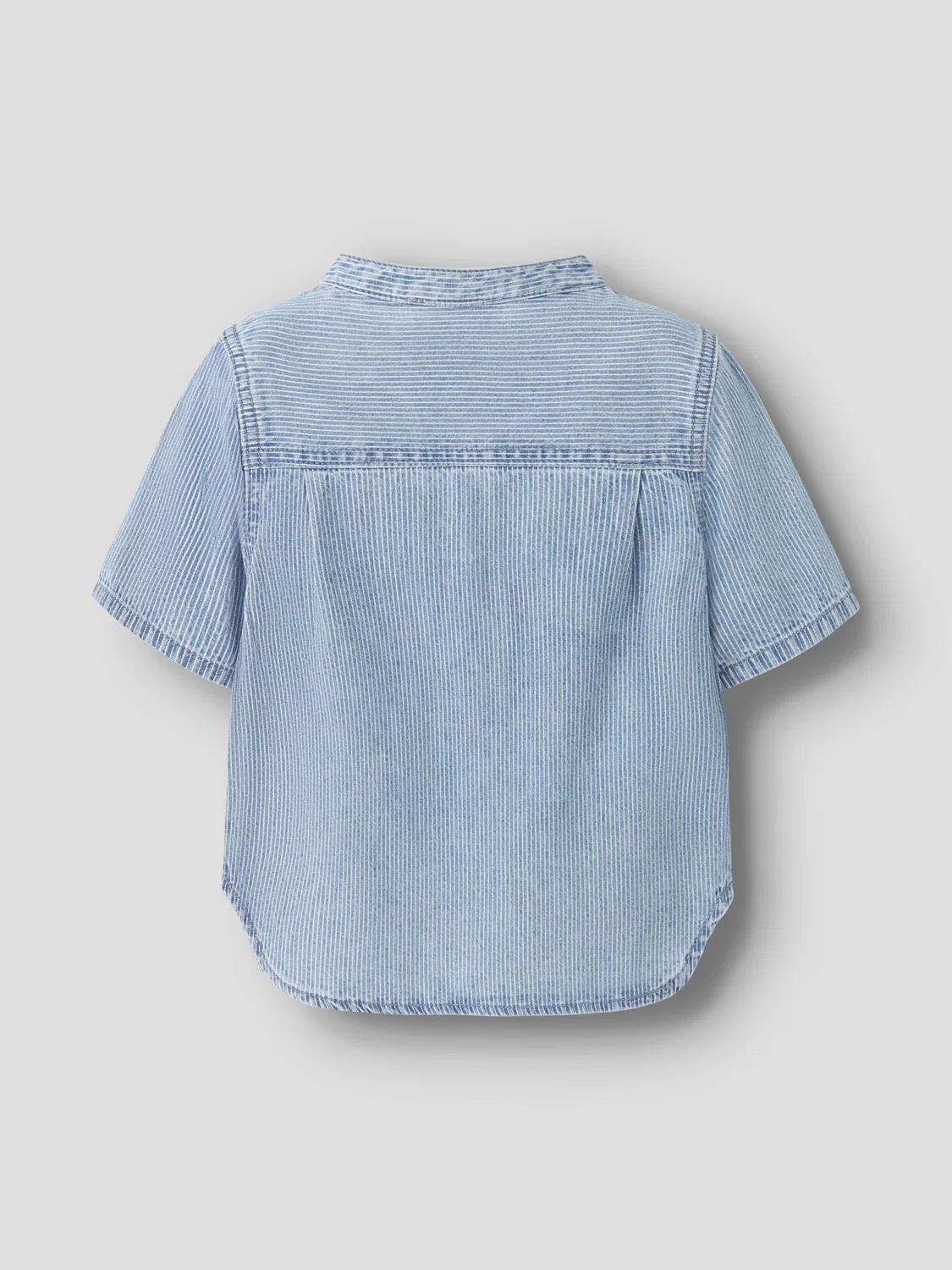 Рубашка на пуговицах Name It Comfort fit, синего цвета — фото 2
