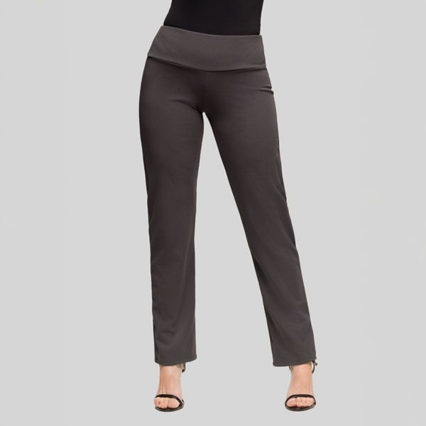 

Женские брюки с высокой талией и эластичной тканью 24Seven Comfort Apparel, серый