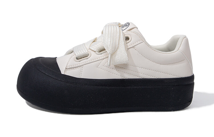 Кроссовки Feiyue Skateboarding Shoes Women's Low-top Beige/Black, бежевый/черный