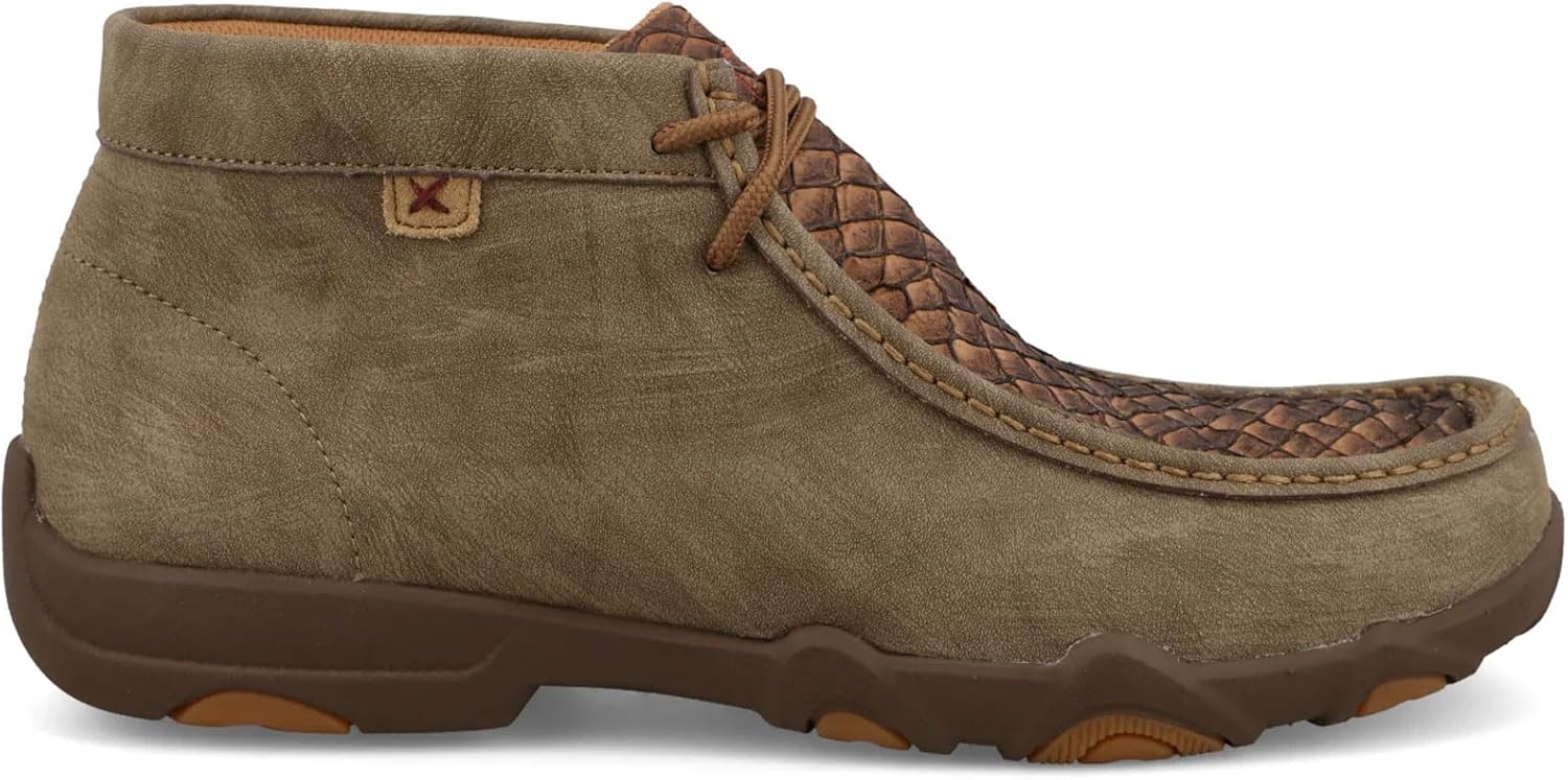Мокасины для вождения Twisted X Men's Chukka UltraLite X Bomber, Dark Tan & Shitake — фото 4