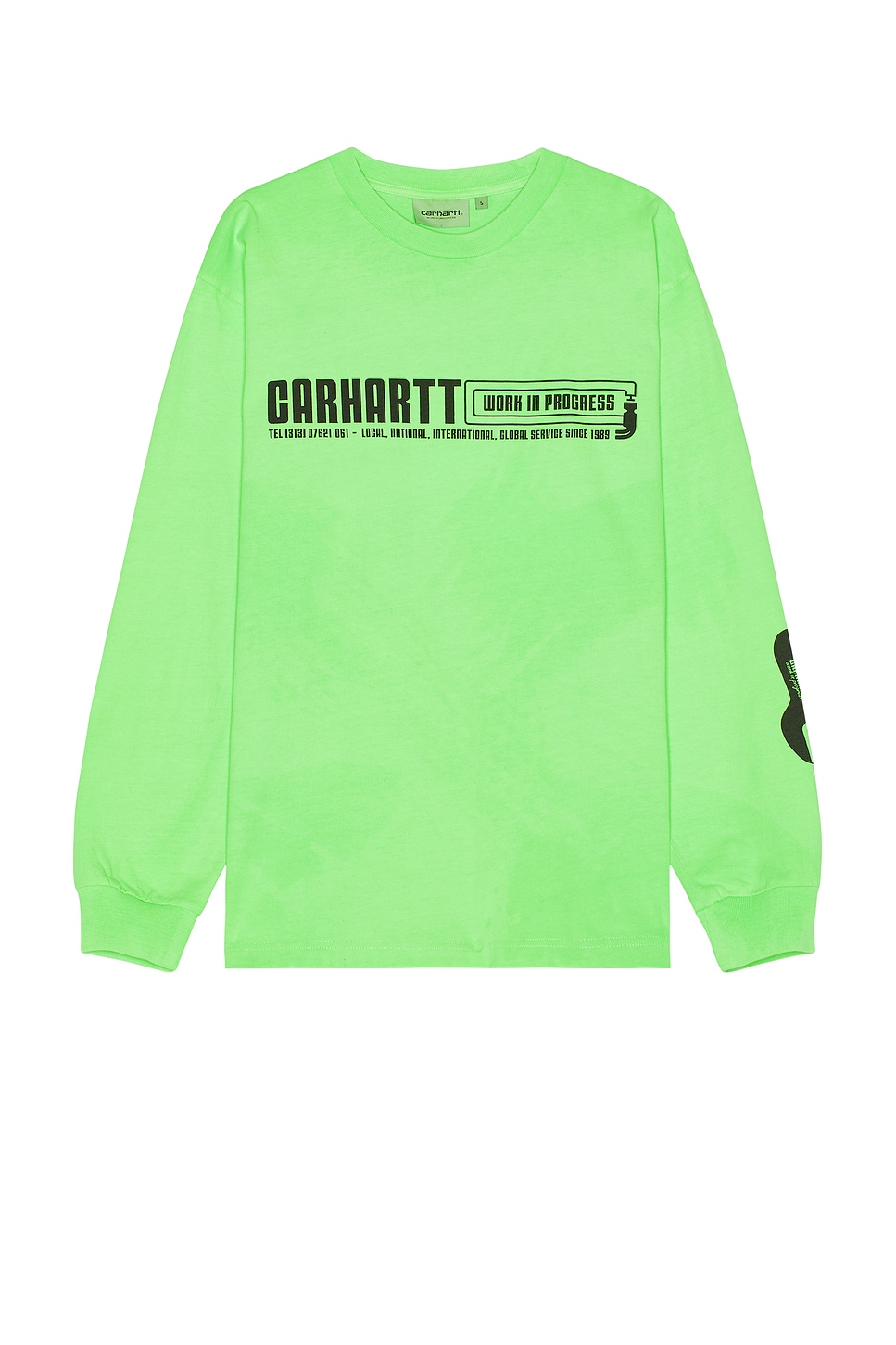 

Футболка Industry Carhartt Wip, Garment Dyed Lumo Green & Black