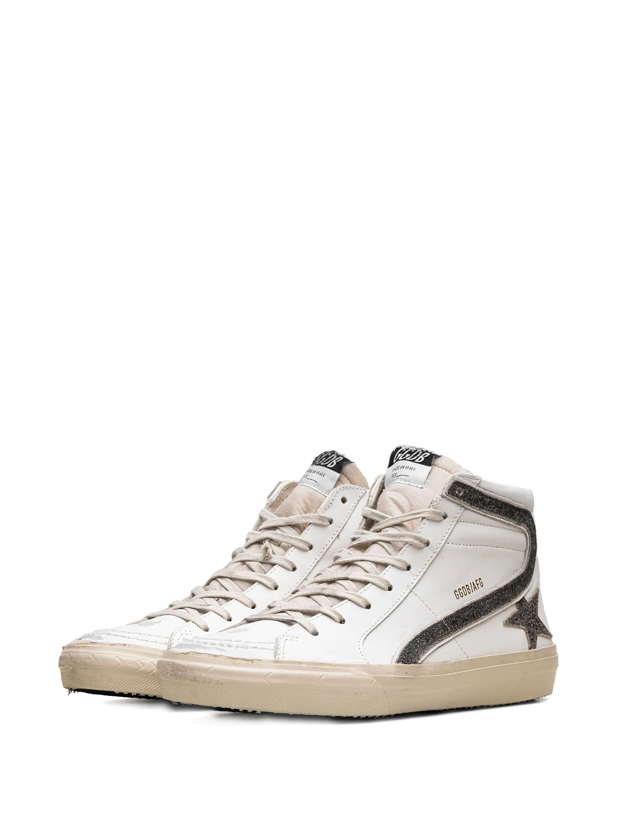 Скользящие кожаные кроссовки Golden Goose, белый — фото 4