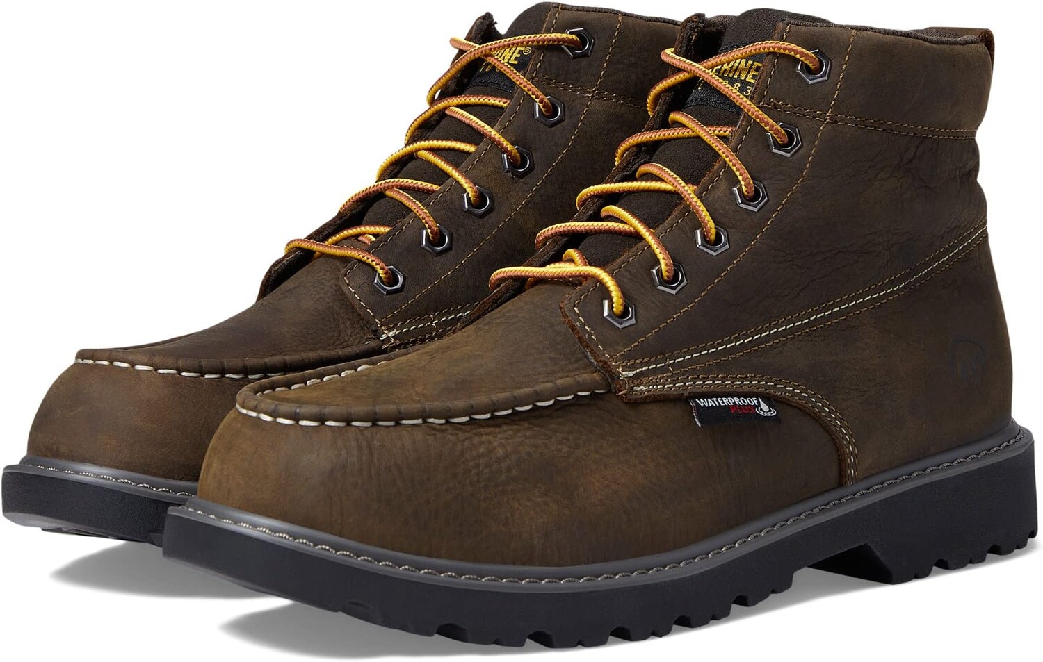 

Ботинки на шнуровке Floorhand Moc Toe Waterproof 6" Wolverine, цвет Dark Coffee, Черный, Ботинки на шнуровке Floorhand Moc Toe Waterproof 6" Wolverine, цвет Dark Coffee