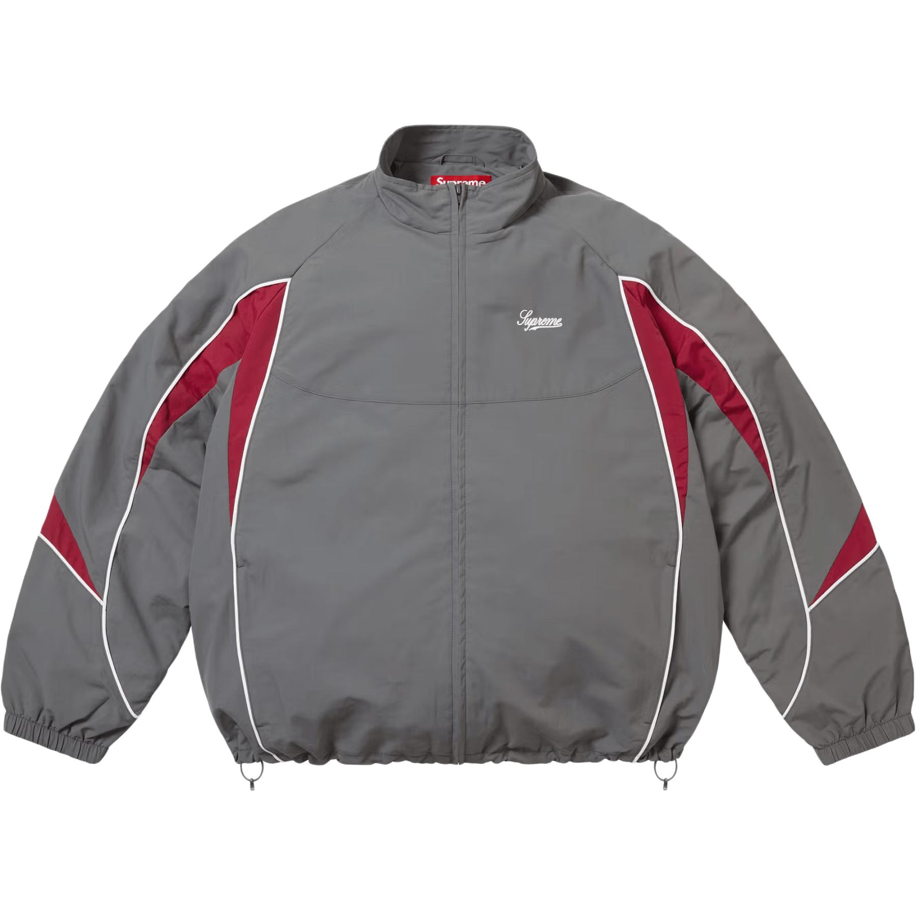 Неделя 14 Спортивная куртка унисекс с контрастной окантовкой Supreme, серый/grey — фото 2