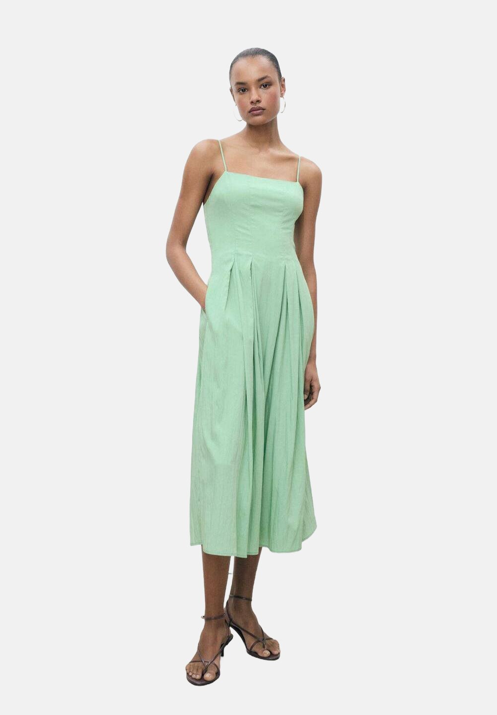 

Повседневное платье MIDI WITH DARTS Mango, мятный