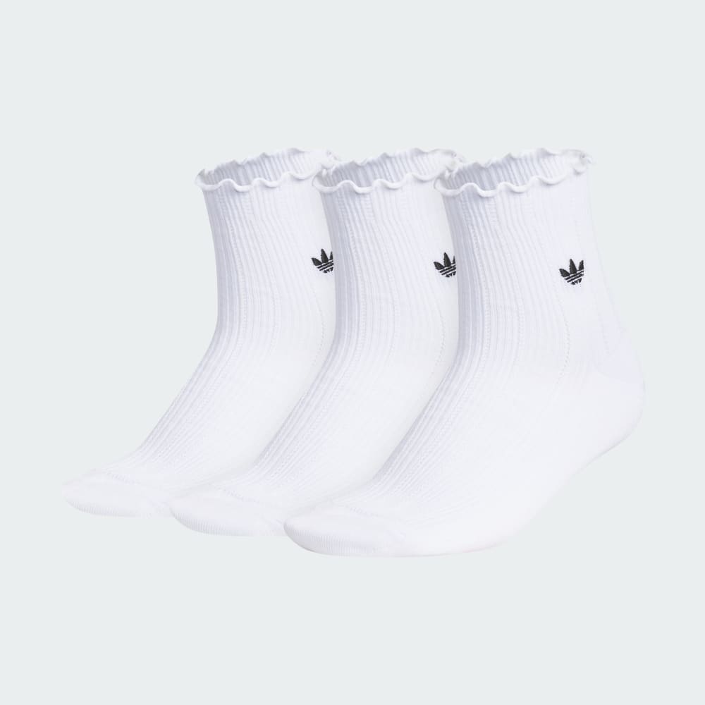 

Носки Adidas Unisex Originals Ruffle 3-Pack Quarter, белый/черный