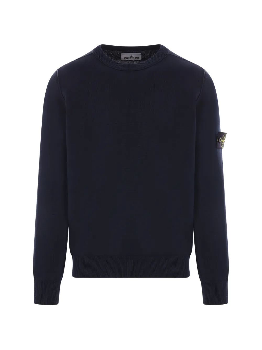 

Свитер с круглым вырезом и нашивкой с логотипом Stone Island, синий
