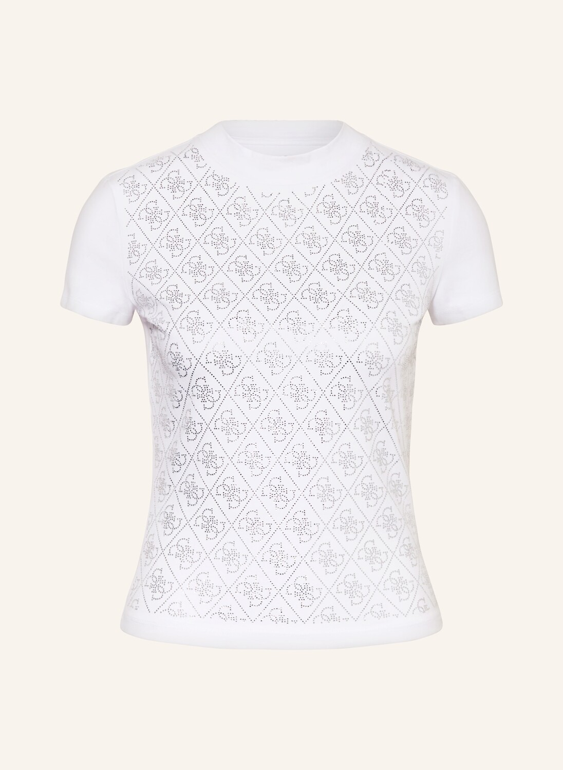 

Футболка с драгоценными камнями GUESS, белый
