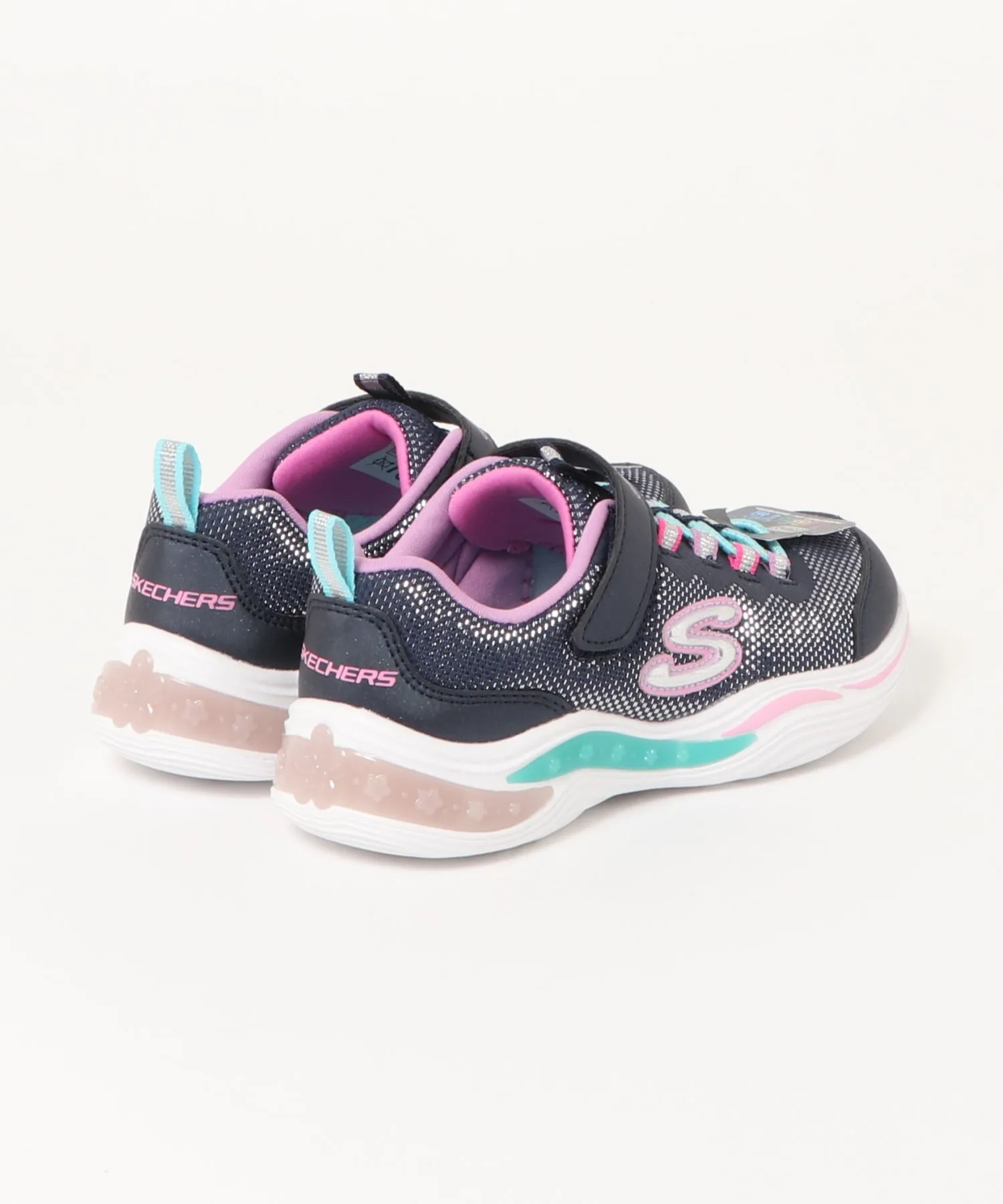 Детские кроссовки SKECHERS S Lights с подсветкой розовые — фото 2