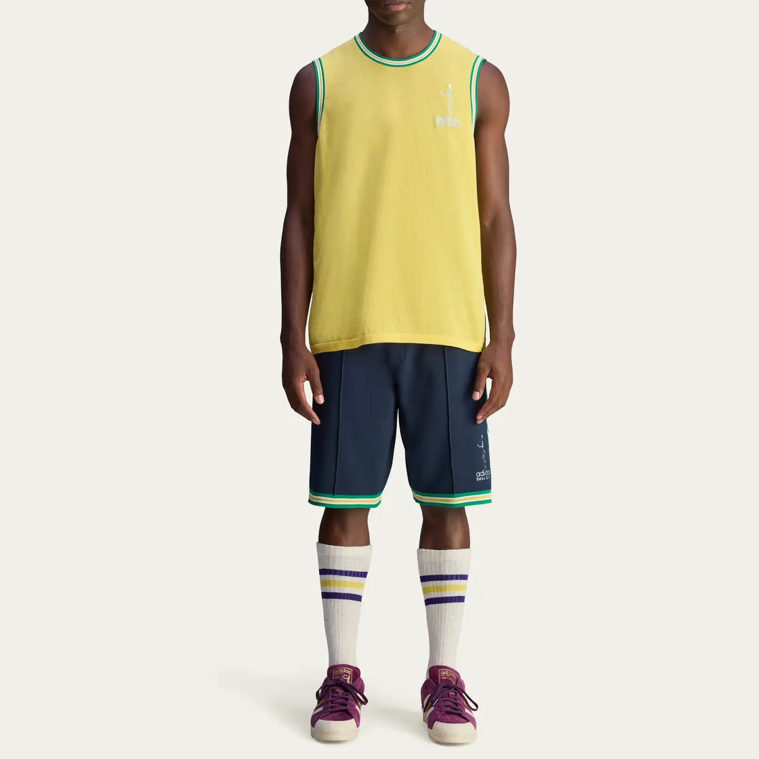 Шорты повседневные Wales Bonner JABBAR мужские Adidas Originals, синий — фото 4