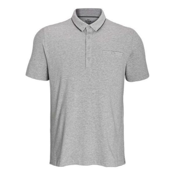 

Рубашка поло luxe heather polo shirt 'grey' Under Armour, серый