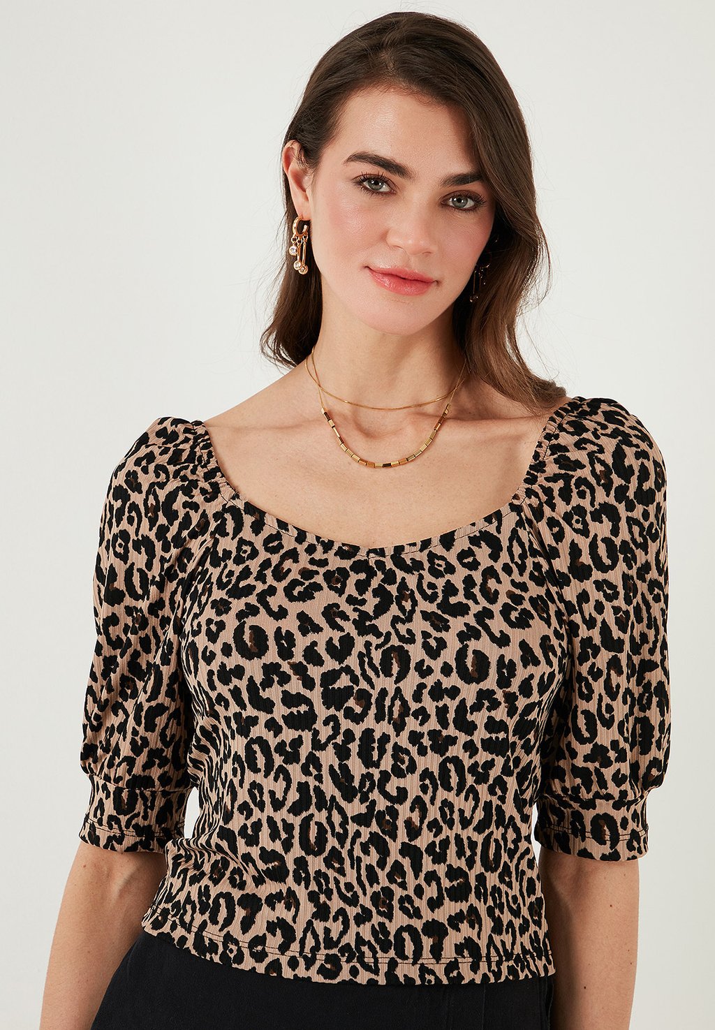 

Блуза REGULAR FIT LELA, цвет Black Lepoard