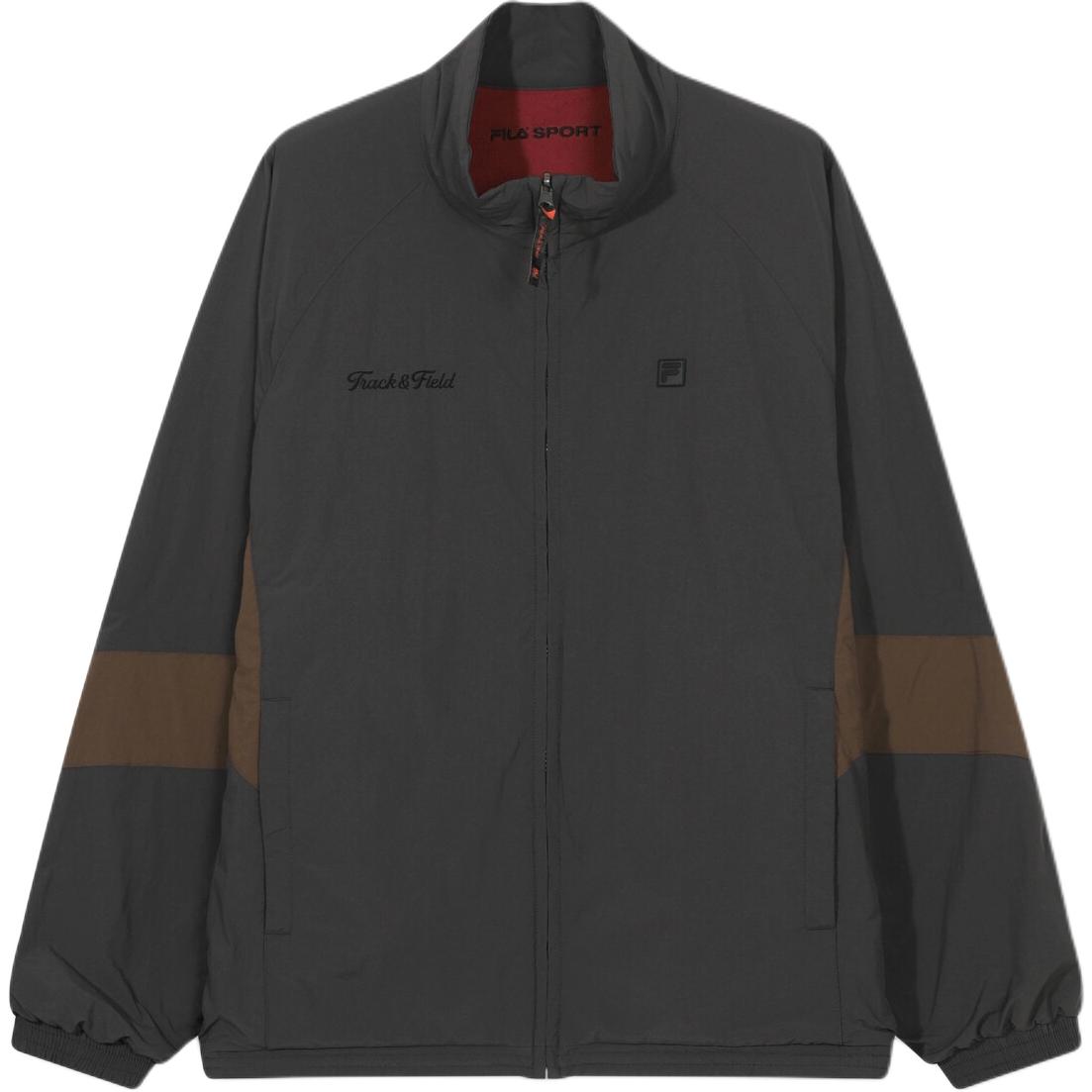 

FILA Куртка Unisex Charcoal Gray с отложным воротником, умеренная, реверсивная