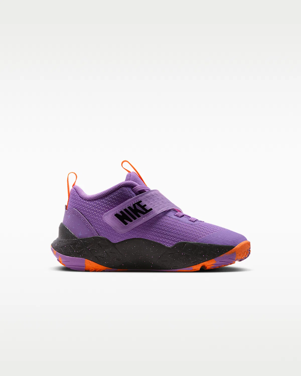Детские кроссовки Nike Team Hustle D 12, Bright Violet/Total Orange/Cool Grey/Black — фото 3