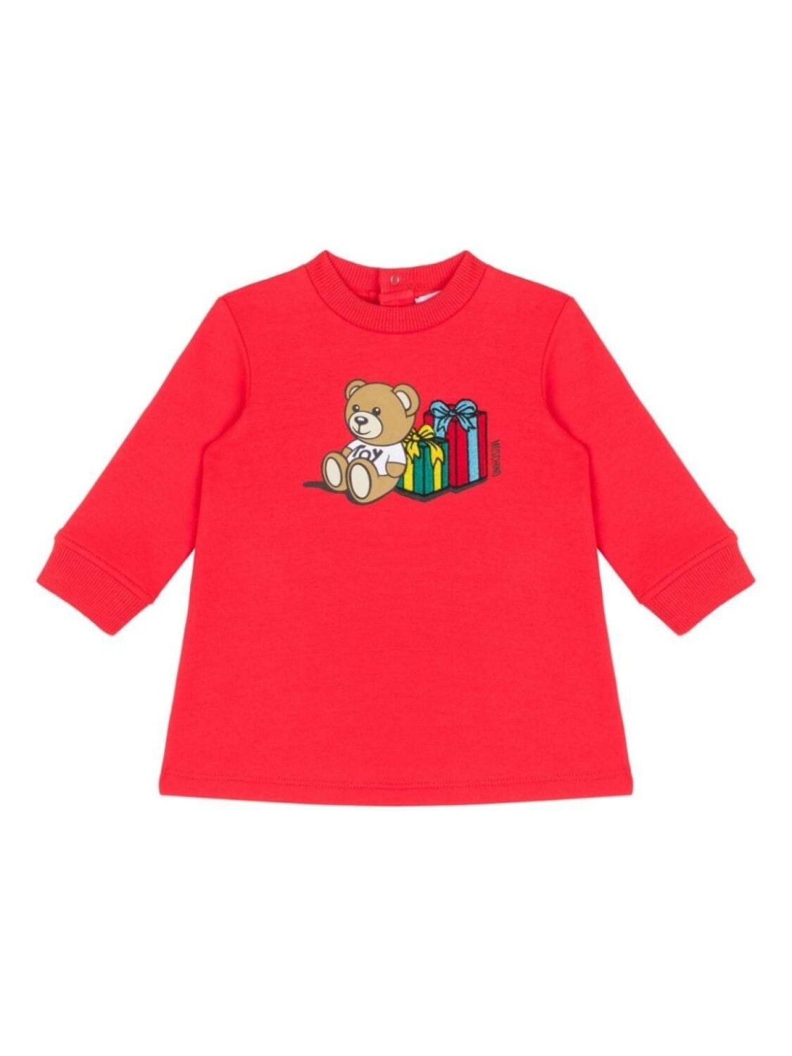 

Moschino Kids платье с принтом плюшевого мишки, красный