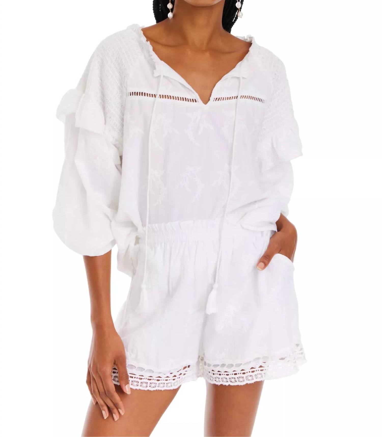 

Шорты Bennett в цвете Off White ALLISON NEW YORK