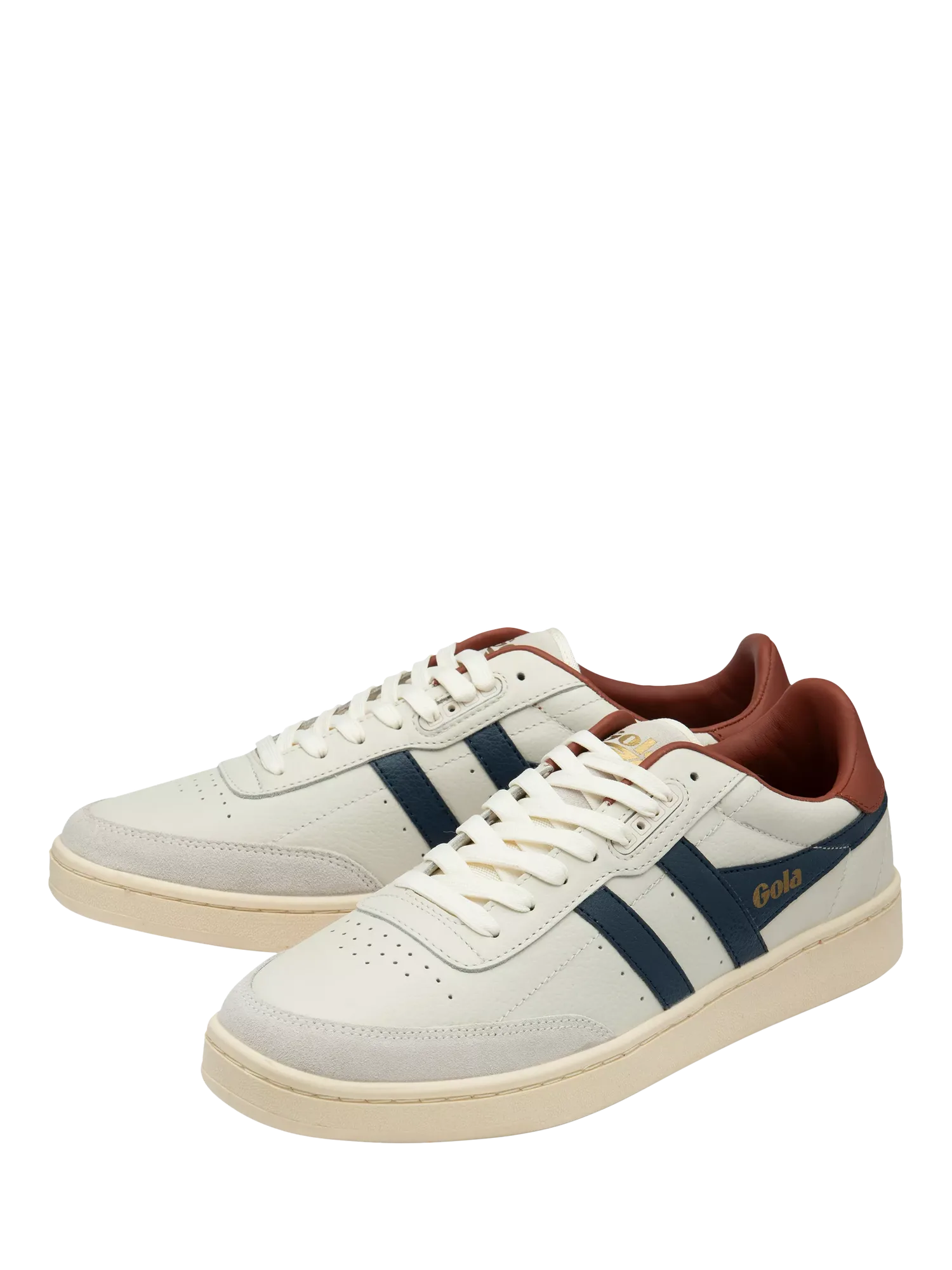 Кожаные кроссовки Contact Leather Trainers, цвет: белый/темно-синий/ржавый Gola — фото 3