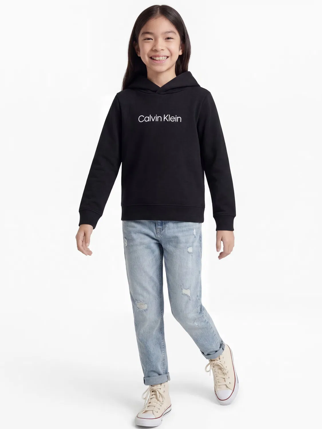 Толстовка Calvin Klein Jeans с логотипом, черная — фото 4