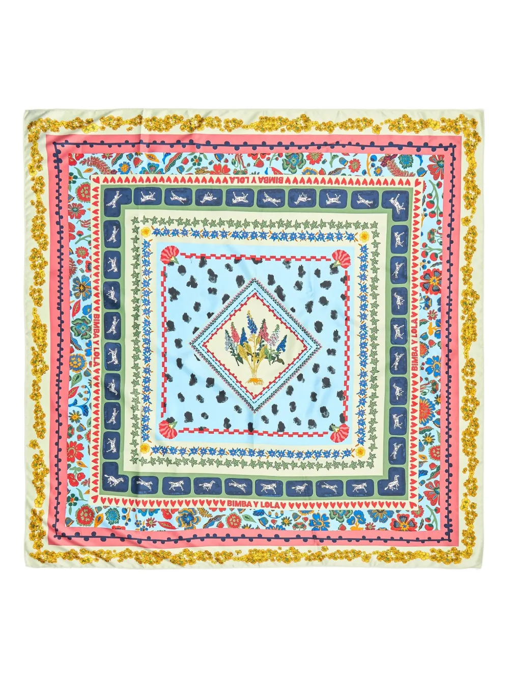 

Шарф с цветочным принтом Bimba Y Lola, синий