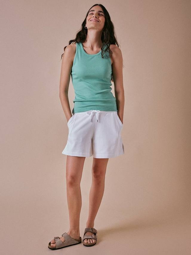 

Шорты с завязками на поясе и свободным кроем Cape Cove, Cream