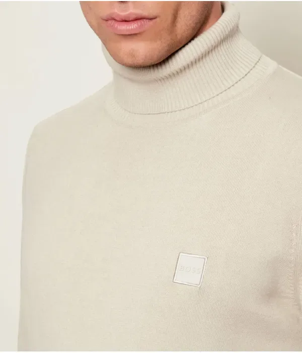 Водолазка Акиро С regular fit Boss Orange, бежевый — фото 4