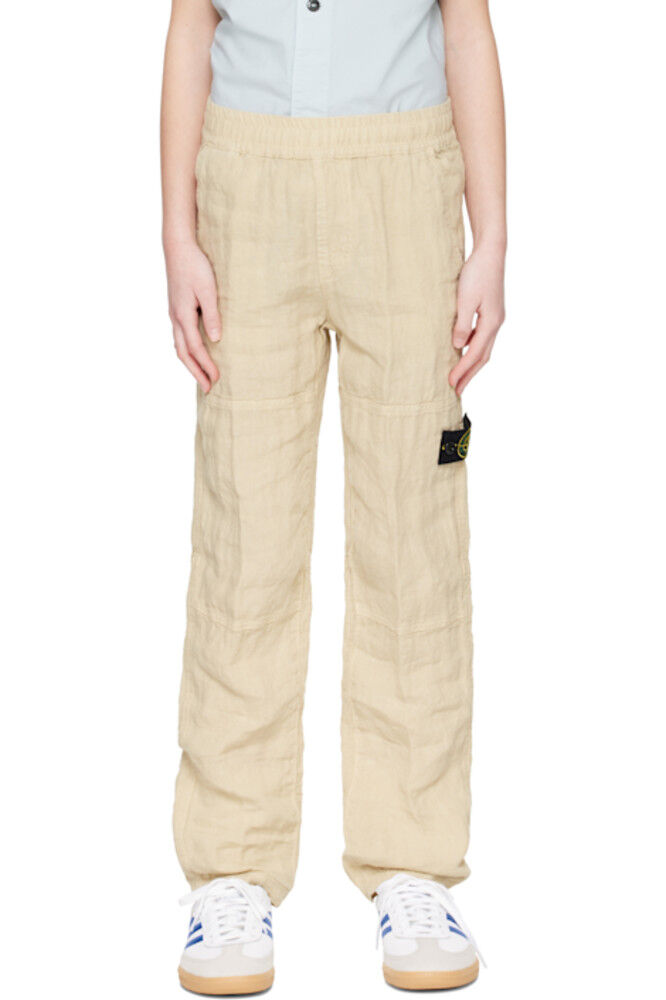 

Детские бежевые льняные брюки 3100002 Stone Island Junior