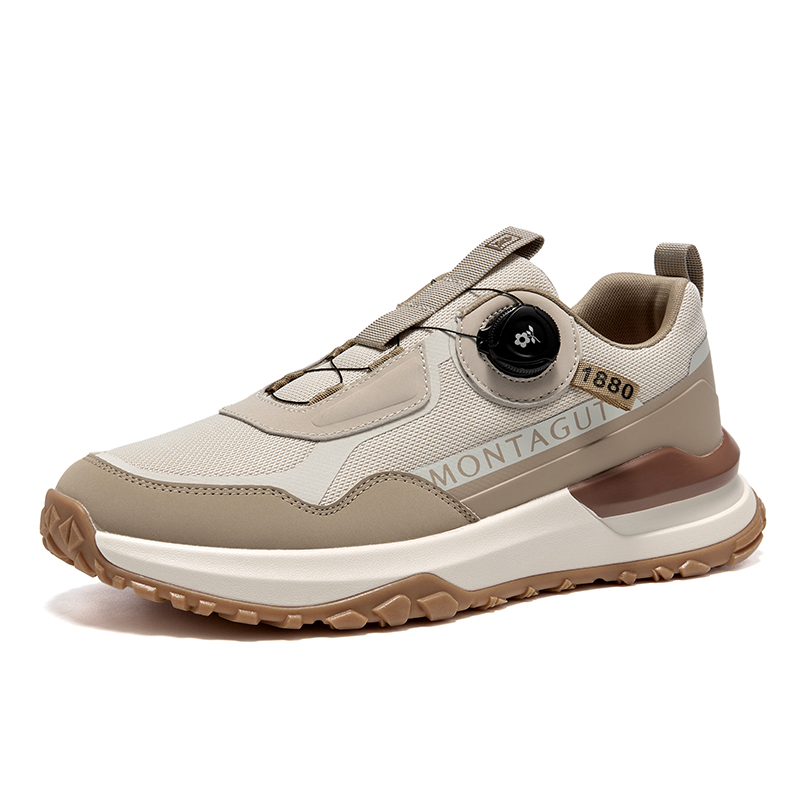 Повседневные мужские туфли low top beige/green/black Montagut, черный — фото 4