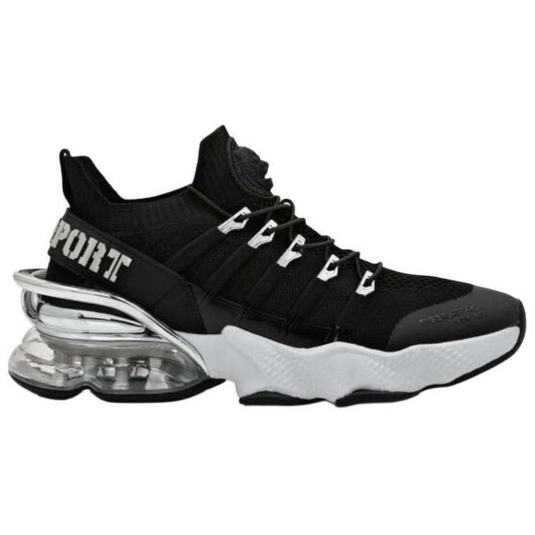 Низкие повседневные кроссовки Unisex черно-белые PLEIN SPORT — фото 2