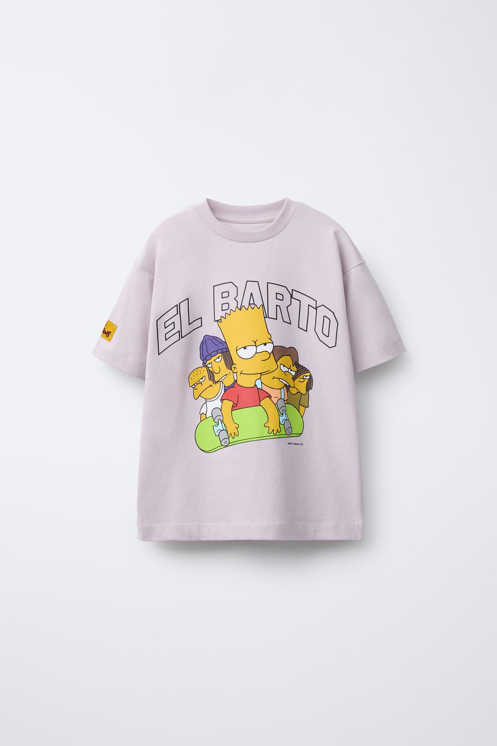 

Футболка с принтом мэтта гренинга the simpsons ZARA, цвет Mauve