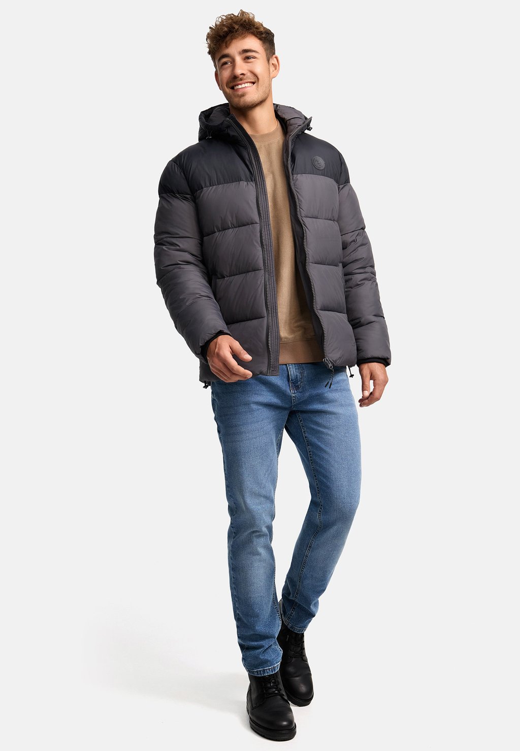 

Зимняя куртка INBIVIANO INDICODE JEANS, темно-серый