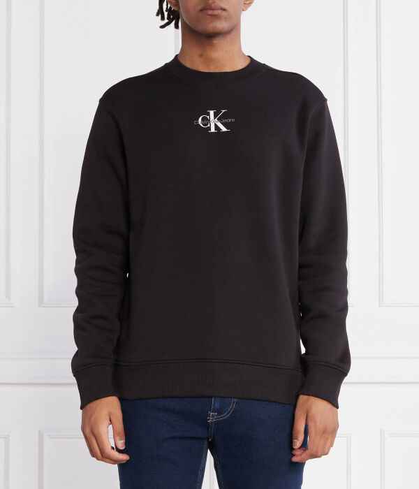 

Толстовка Calvin Klein Jeans с круглым вырезом и надписью, черный