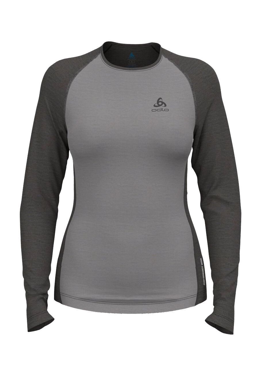 

Функциональная рубашка Top Crew Neck, влагорегулирующая, теплоизоляционная, женская odlo, цвет Melange