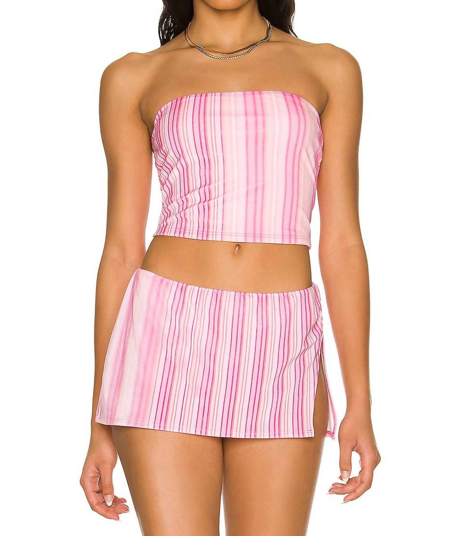 

Бикини-топ Peace Velvet в солнечную полоску Frankies Bikinis, цвет solar stripe