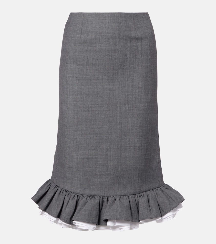 

Юбка миди с рюшами Shushu/Tong, Grey