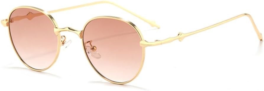 

Овальные солнцезащитные очки для женщин в металлической оправе, винтажные солнцезащитные очки с градиентным переходом цвета, мужские и женские солнцезащитные очки с защитой от УФ-излучения UV400 LANGSER, 8