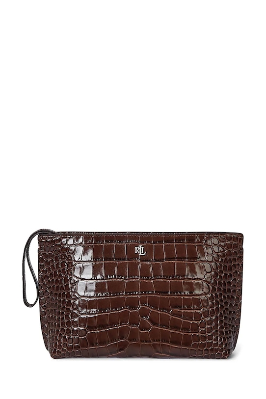 

Кожаный клатч Lauren Ralph Lauren, коричневый
