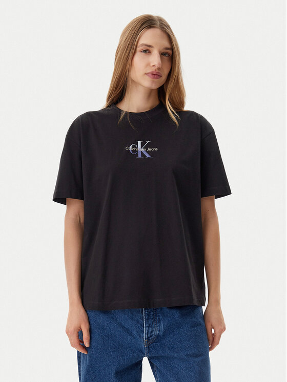 

Футболка свободного кроя Gradient Monologo J20J225521 Calvin Klein Jeans, черный