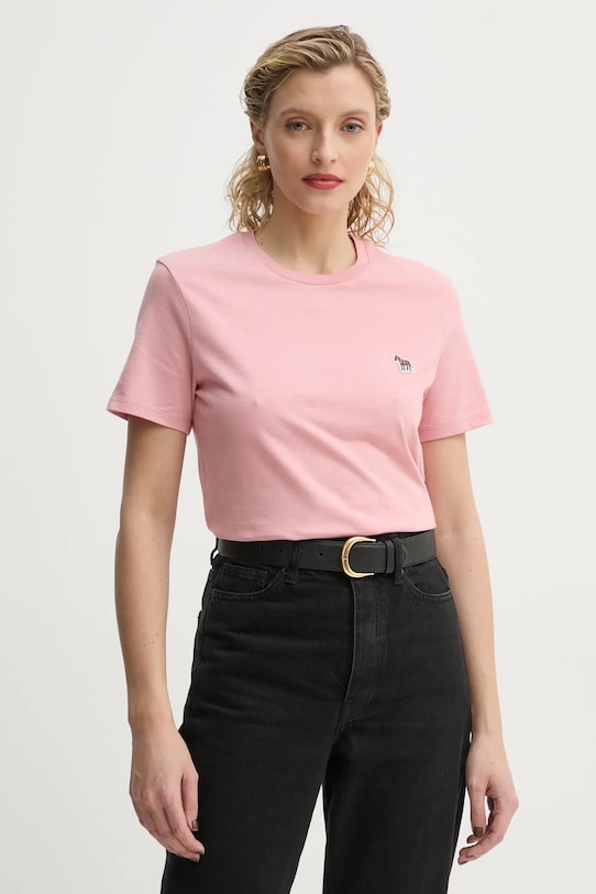 

Хлопковая футболка Ps Paul Smith, розовый