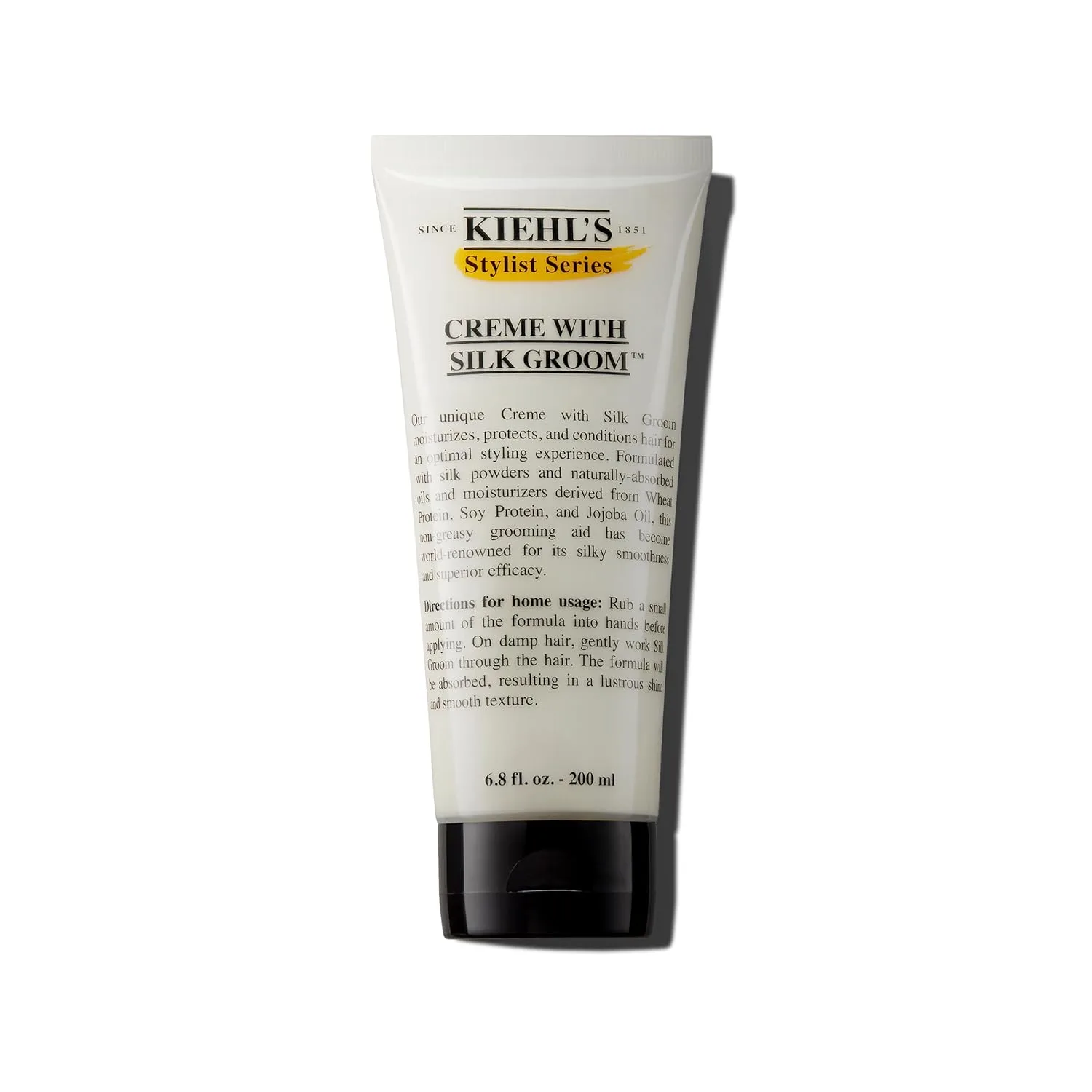 Крем для укладки волос Kiehl's Crème with Silk Groom, нежирный, увлажняет и разглаживает волосы, придает им блеск, с маслом жожоба, подходит для всех типов волос - 173 мл
