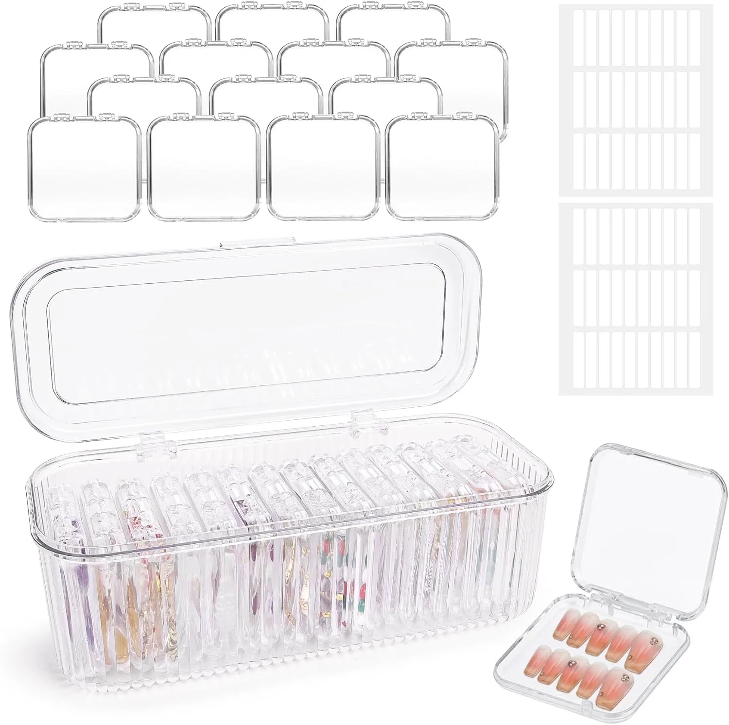 Набор INMORVEN для хранения накладных ногтей (14 коробок) Inmorven, Pack Of 14 Single Layer