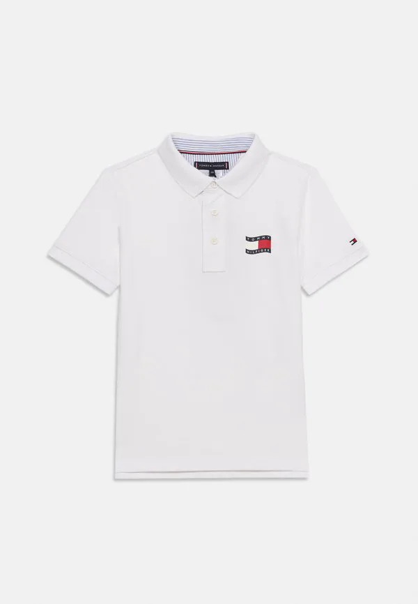 Адаптивная волнистая рубашка поло с флагом итаки в полоску Tommy Hilfiger, White — фото 3
