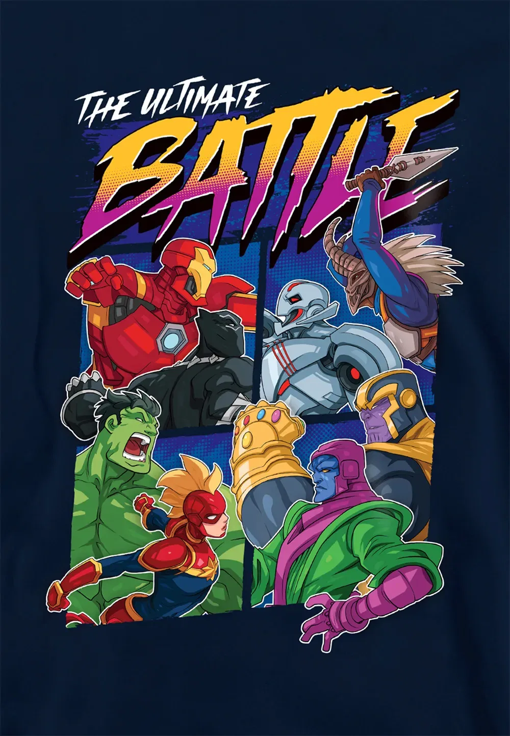 Детская худи Marvel The Ultimate Battle, темно-синий, темно-синий — фото 2