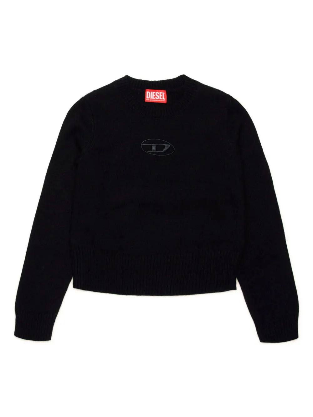 

Джемпер с вышитым логотипом Diesel Kids, черный