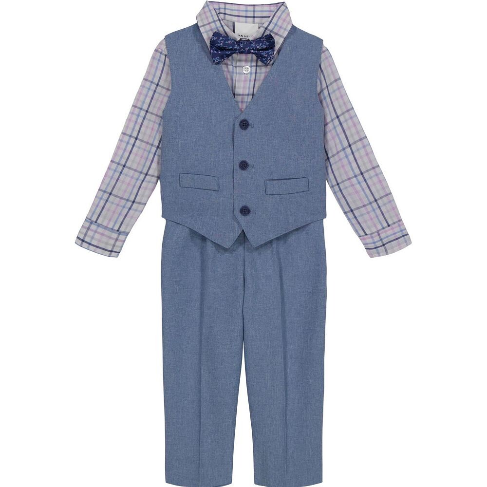 

Комплект из жилета, рубашки, галстука и брюк для мальчика Van Heusen из 4 предметов «Birdseye», цвет Blue Allure