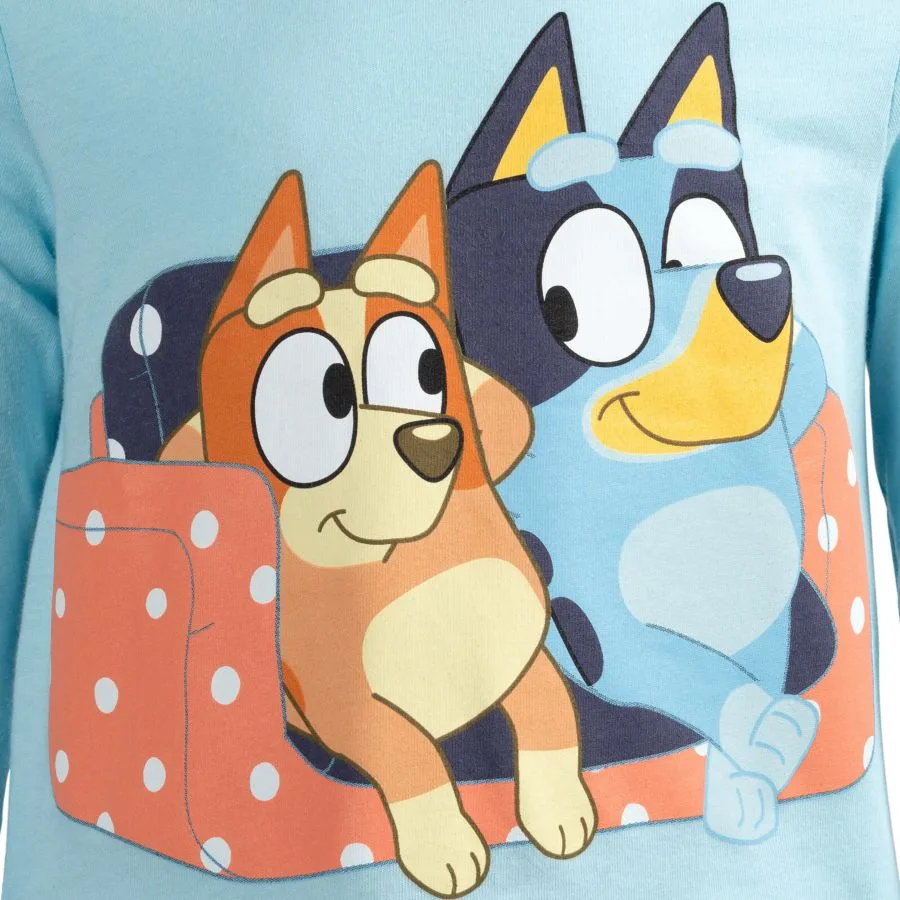 Набор из 2 футболок для девочек младшего возраста Bluey, синий / желтый — фото 2